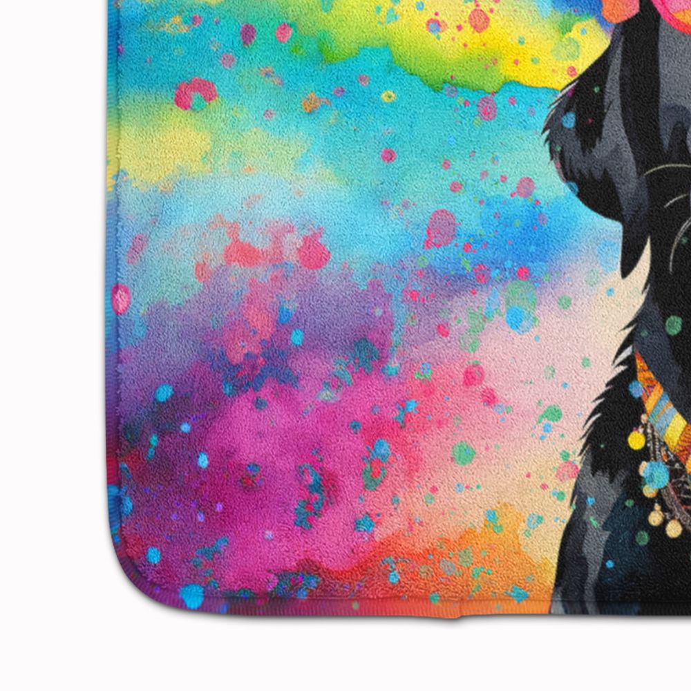 Black Labrador Hippie Dawg Memory Foam Kitchen Mat Machine Washable Anti-Fatigue Mat Cushion Comfort Bath Mat or Kitchen Rug